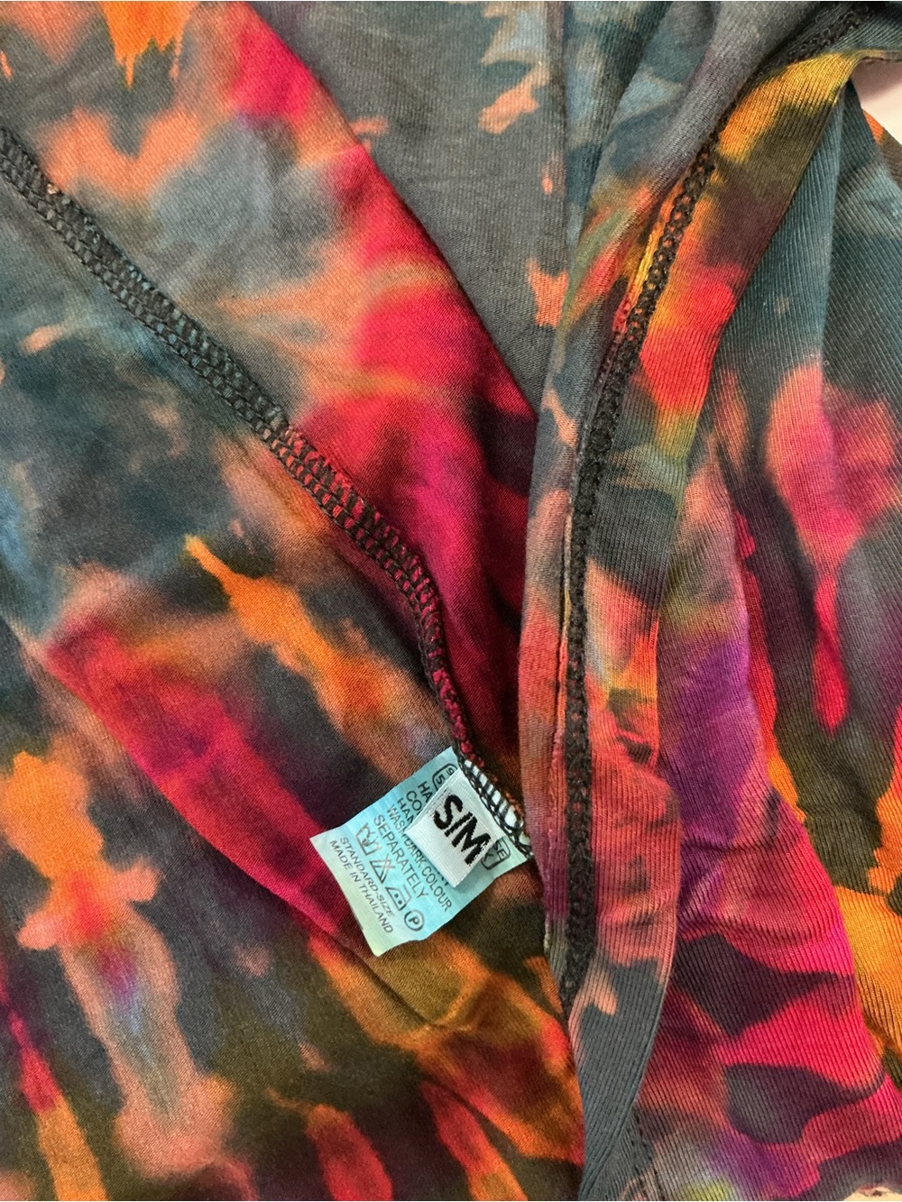 Kathmandu Imports Rainbow Tie Dye Swingy Vest S/M Boho Festival NWT - Picture 7 of 10